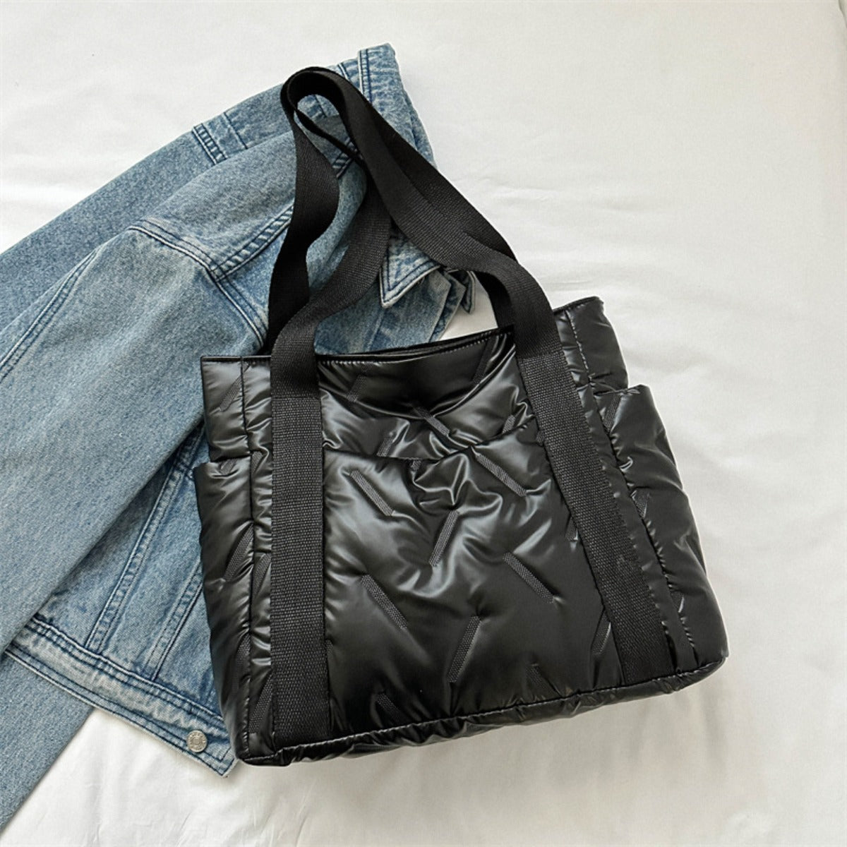 Polyester Tote Bag with Zipper Trendsi