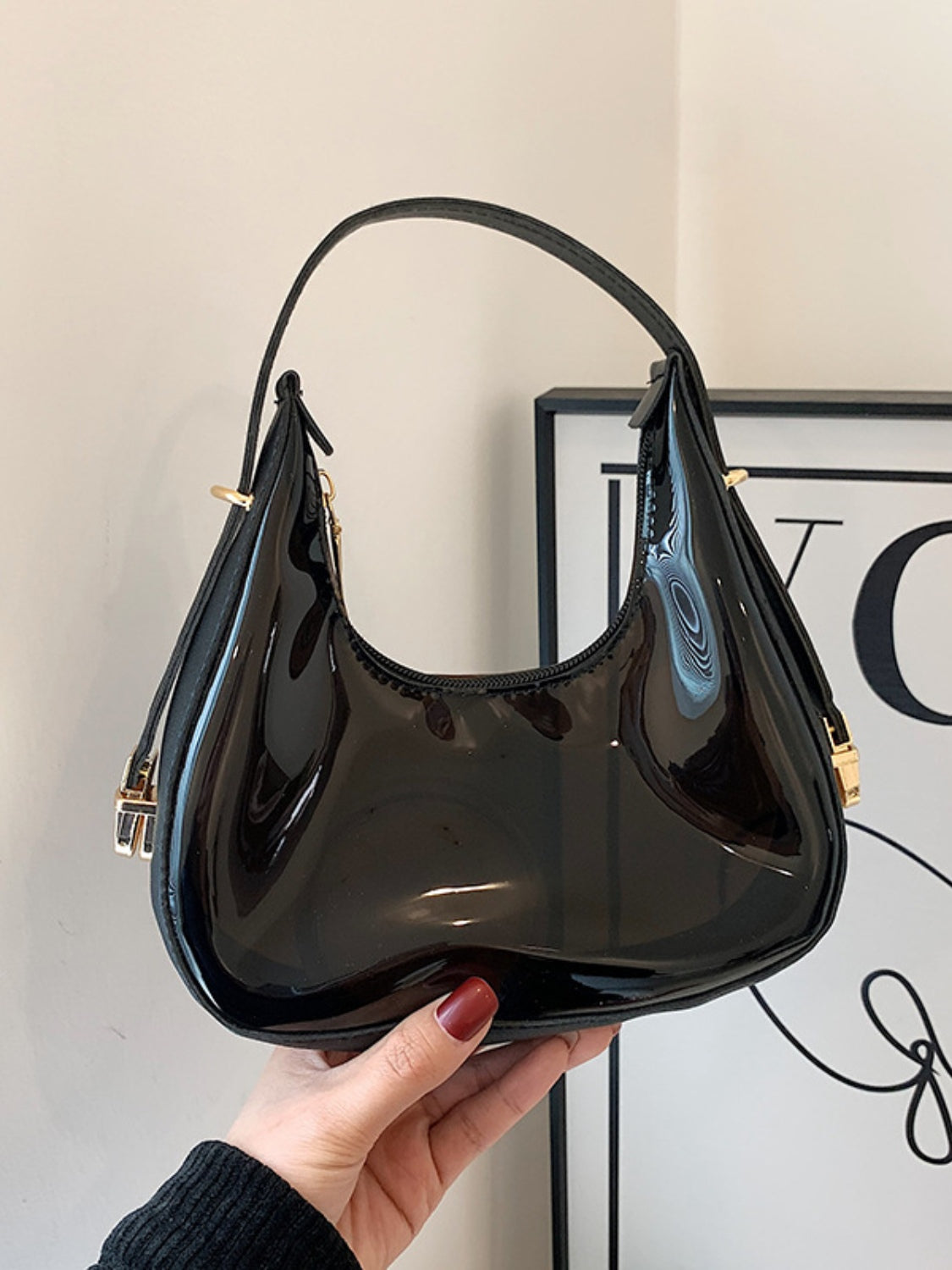 Leather PVC Shoulder Bag Trendsi