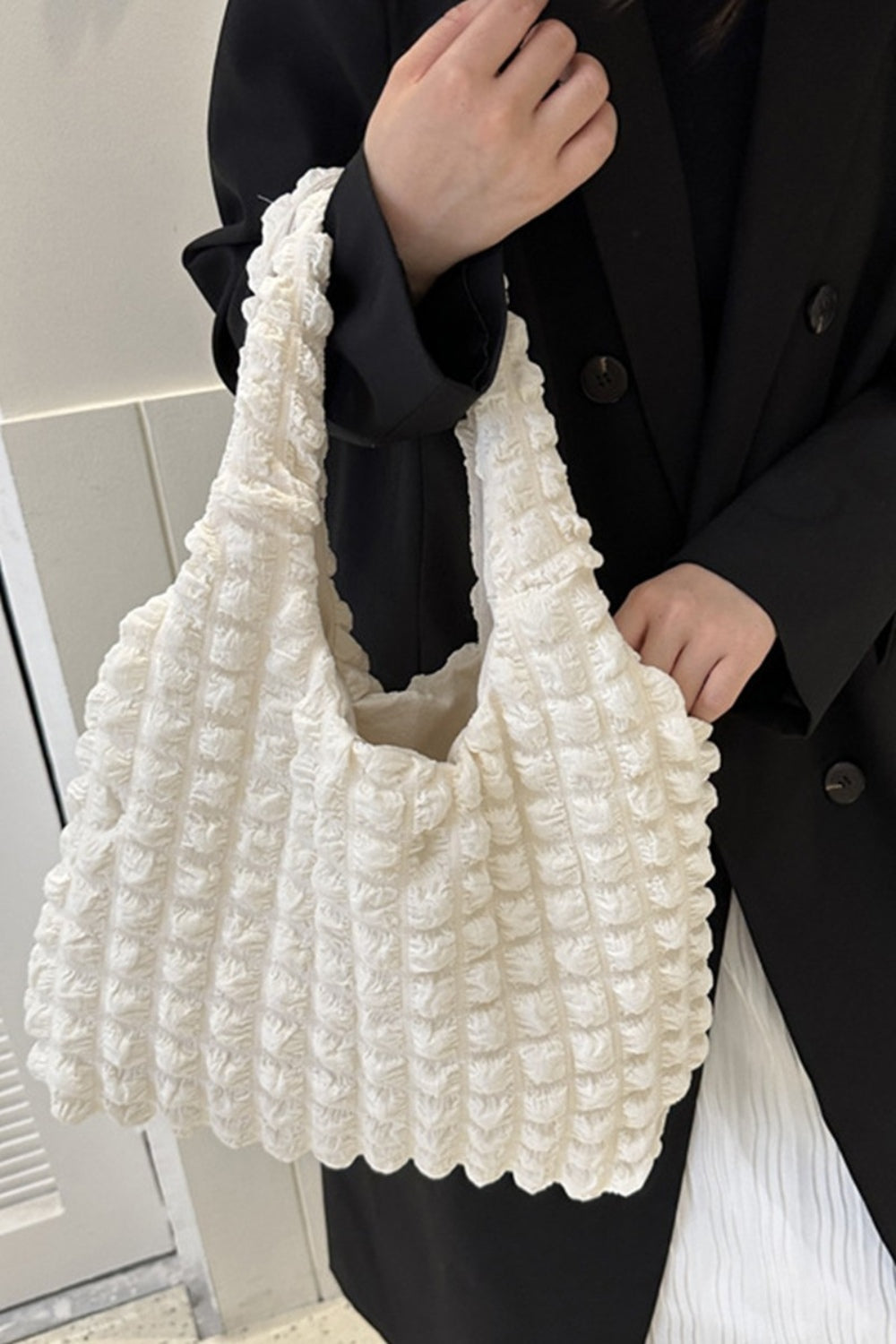 Zenana Puffy Shoulder Cloud Tote Bag Trendsi