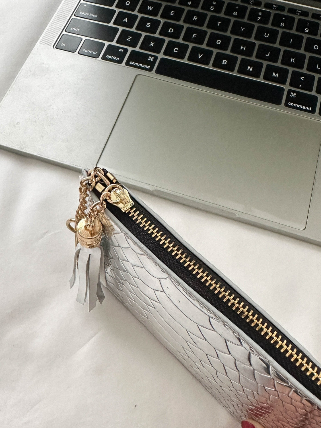 PU Leather Tassel Trim Card Case Trendsi