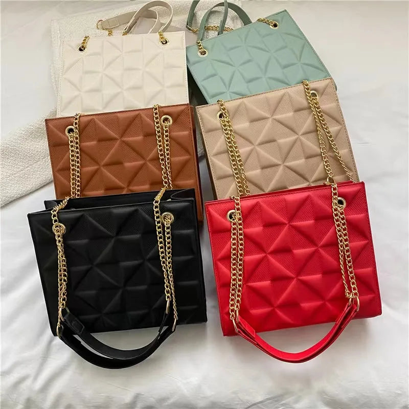 Chain bag 2024 new fashion casual women's bag Western style one-shoulder messenger girls students female underarm bag-0