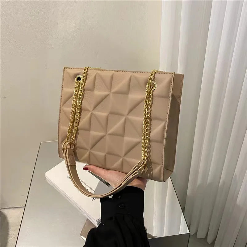 Chain bag 2024 new fashion casual women's bag Western style one-shoulder messenger girls students female underarm bag-8