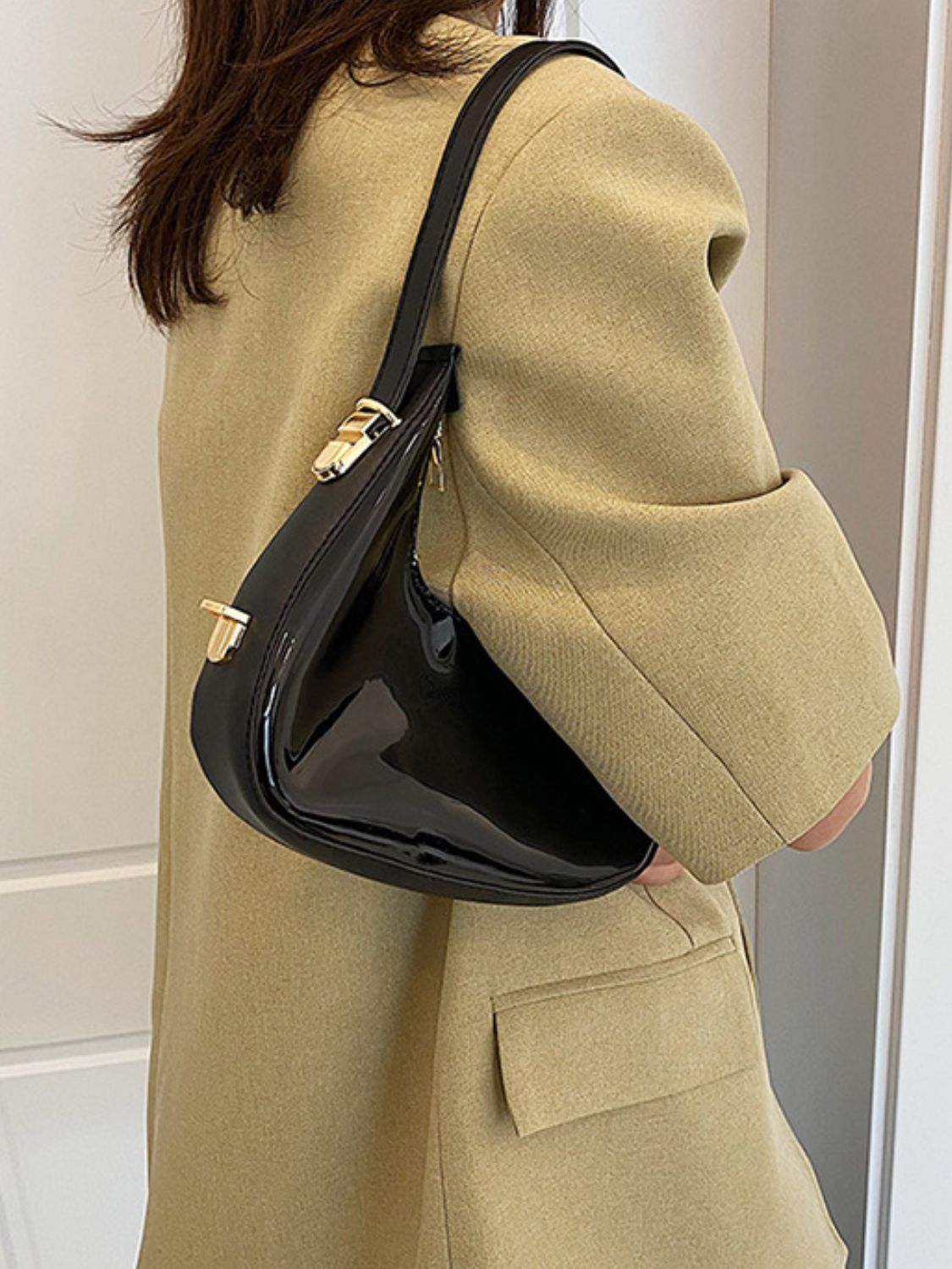 Leather PVC Shoulder Bag Trendsi